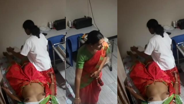Beautiful Tamil Aunty’s Big Boobs Showing – Nurse On Clinic Room