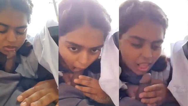 Teen Mallu Student Deep Blowjob – in School Bus